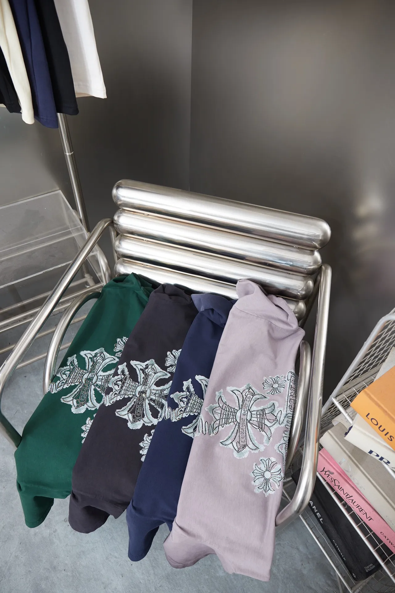 Ch*ome Hearte 26SS New Arrival logo 100% 32 1X 1 ➕ ：Black/Blue/Green/Purple Size：S/M/L/XL
